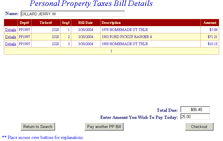 Enter payment amount example