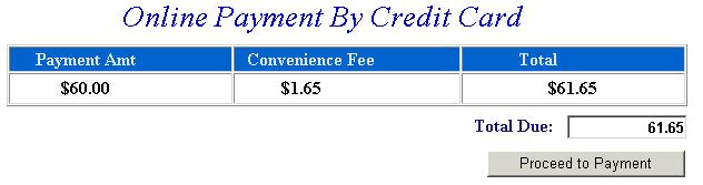 Enter credit card information example