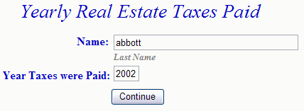 Last Name and Year example for search